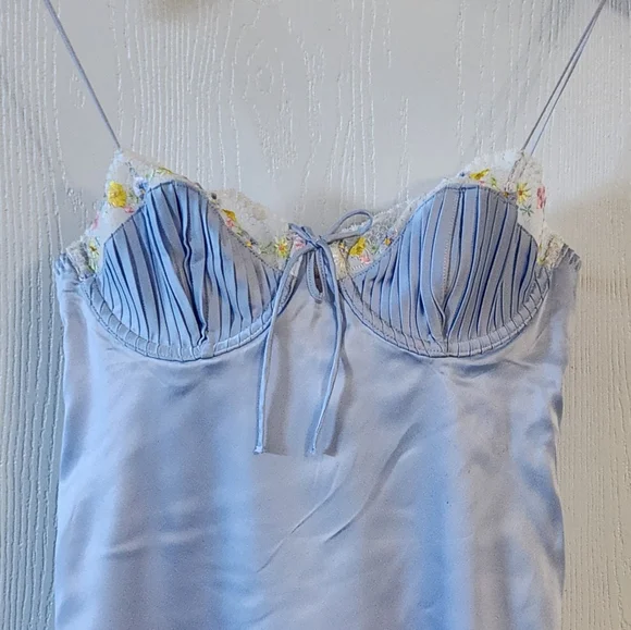 New!For Love And‎ Lemons Paloma Satin Chemise Slips